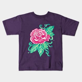 Pink Rose Kids T-Shirt